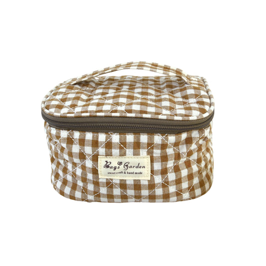 Neceser pequeño de Maquillaje de Algodón con Vichy Grande Acolchado