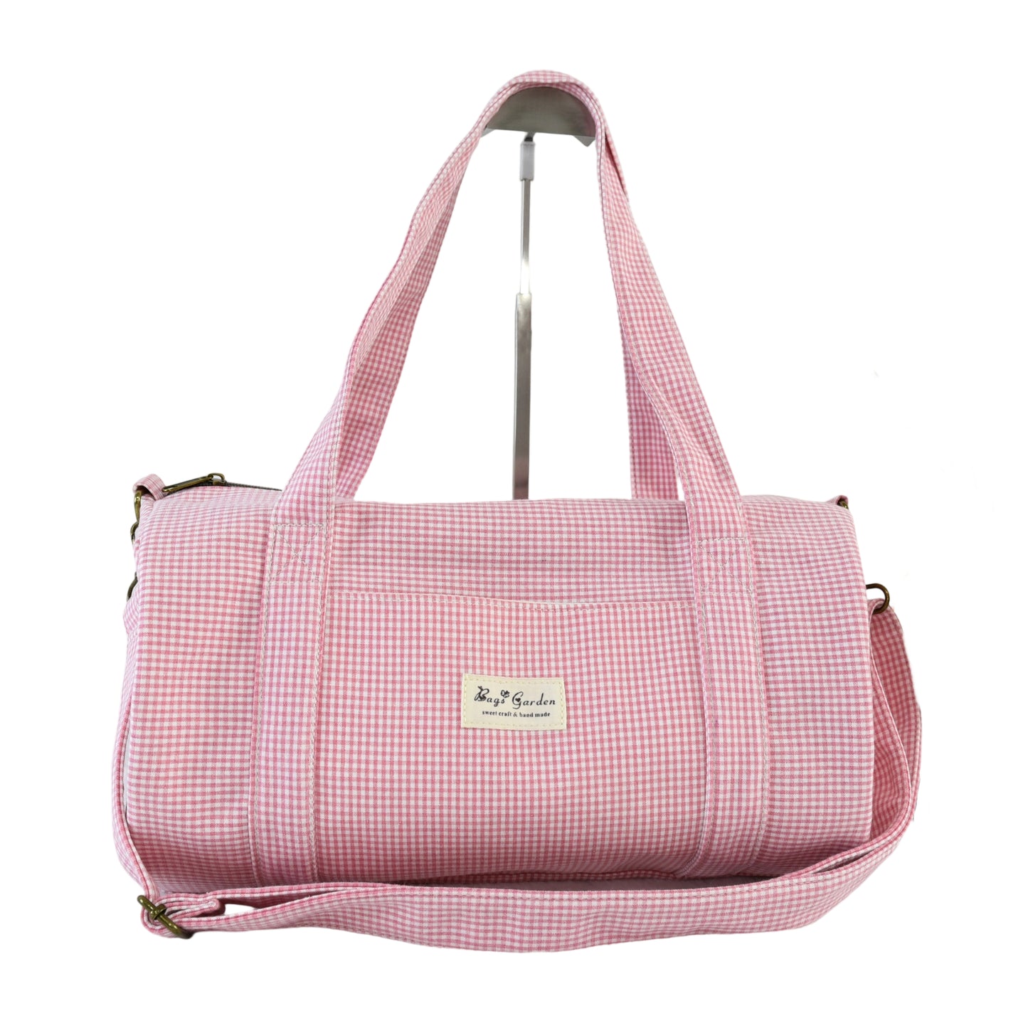 Bolso Barrel de Algodón con Mini Vichy – Estilo y funcionalidad