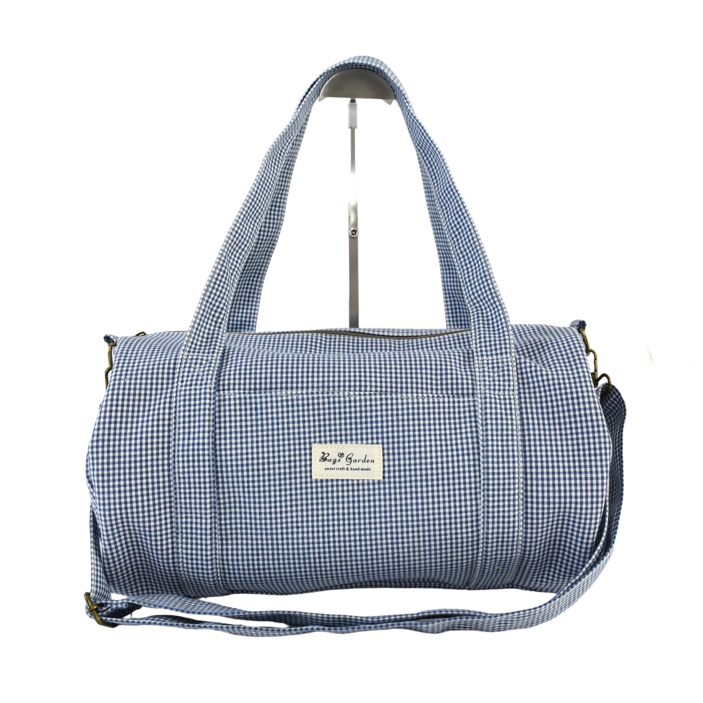 Bolso Barrel de Algodón con Mini Vichy – Estilo y funcionalidad