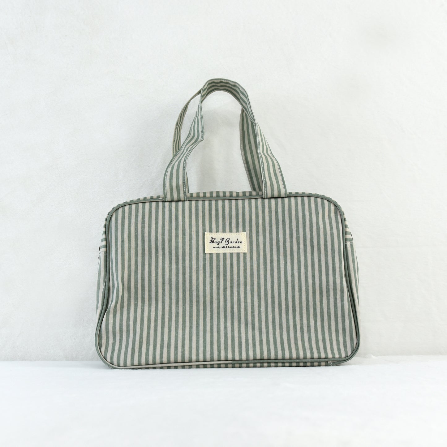 Bolso de mano impermeable a rayas rectangular