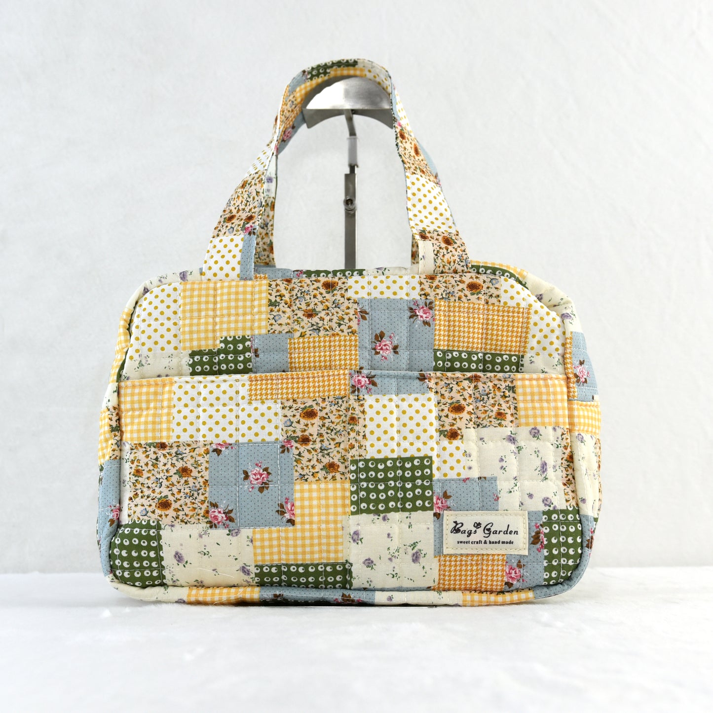 Bolso de Mano Patchwork Floral Algodón