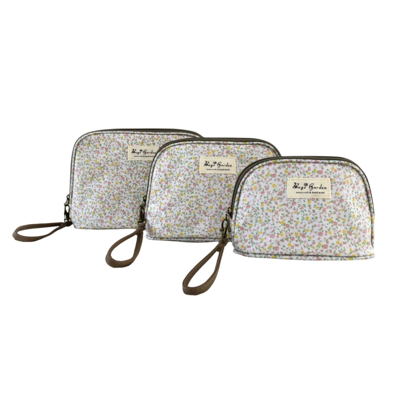 Set de 3 neceseres impermeables flores – Bolsas de aseo multiusos