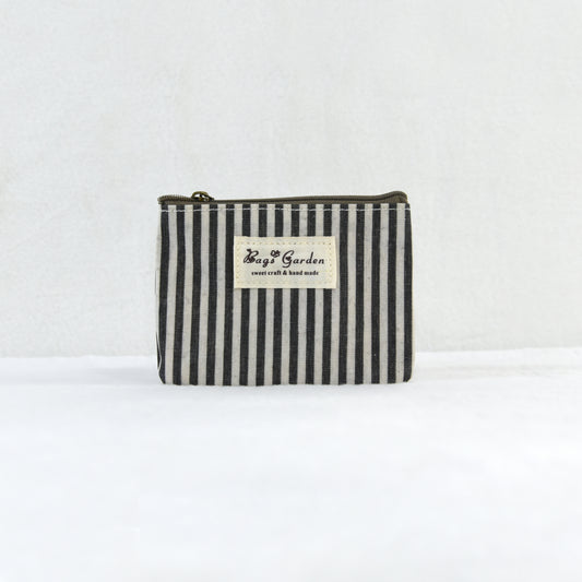 Monedero impermeable a rayas, práctico y ligero para el uso diario