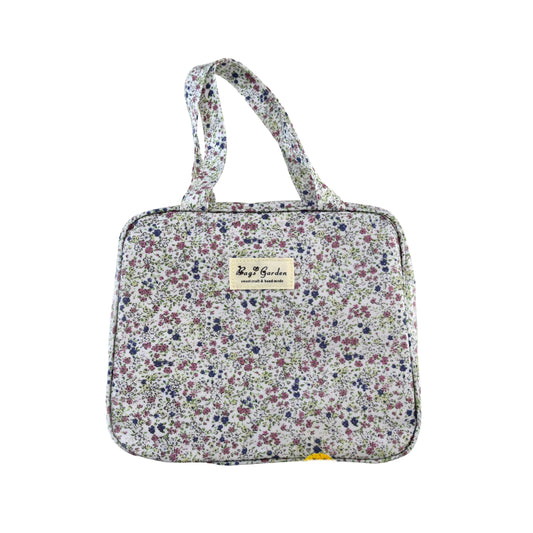 Bolso cuadrado impermeable de flores con asas de mano