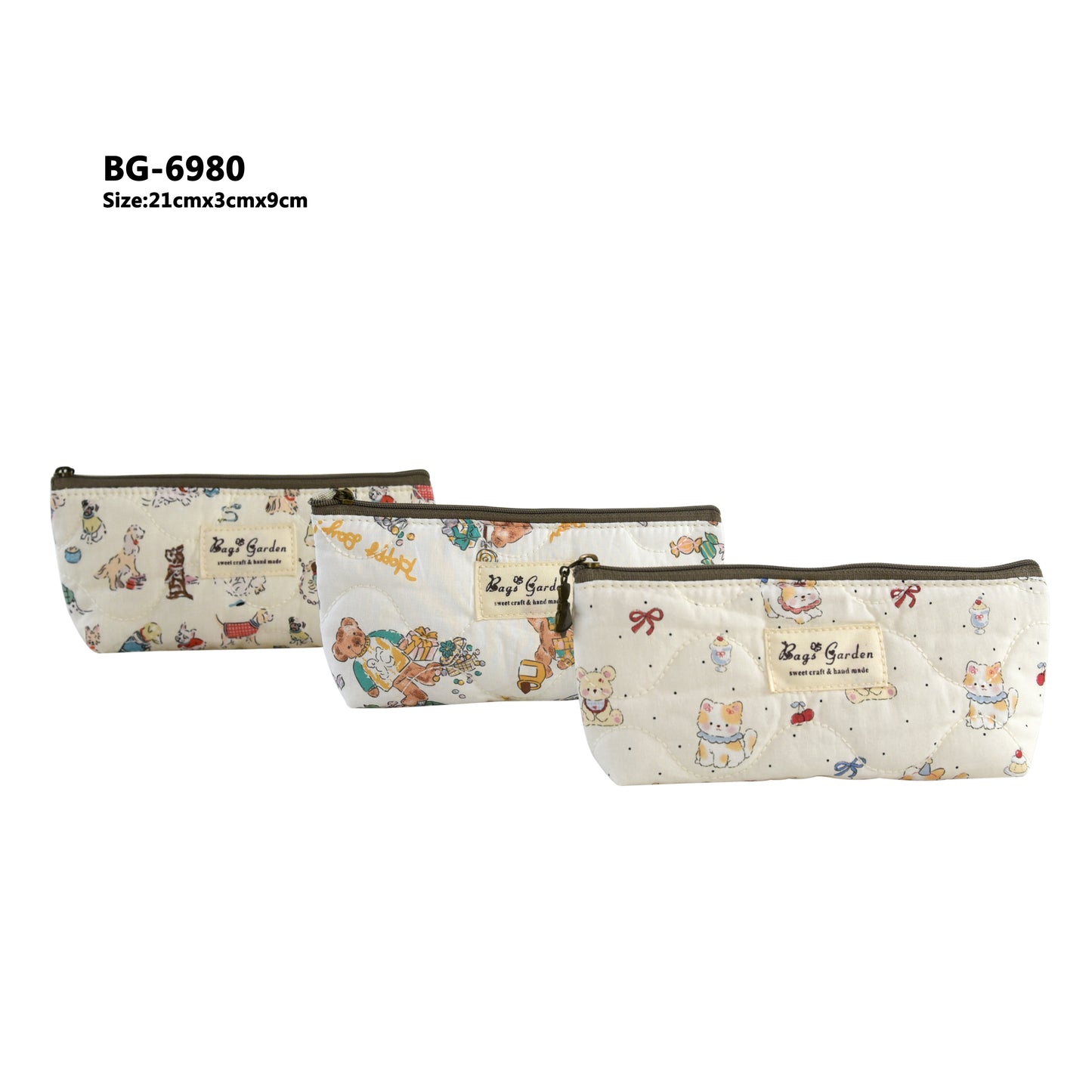 Estuche Acolchado Cartoon Algodón – Bolsita Multiusos de Algodón