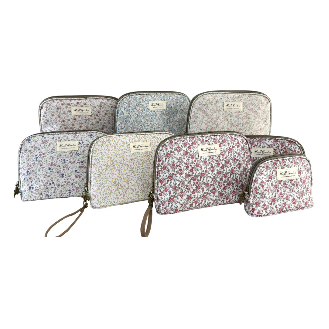 Set de 3 neceseres impermeables flores – Bolsas de aseo multiusos