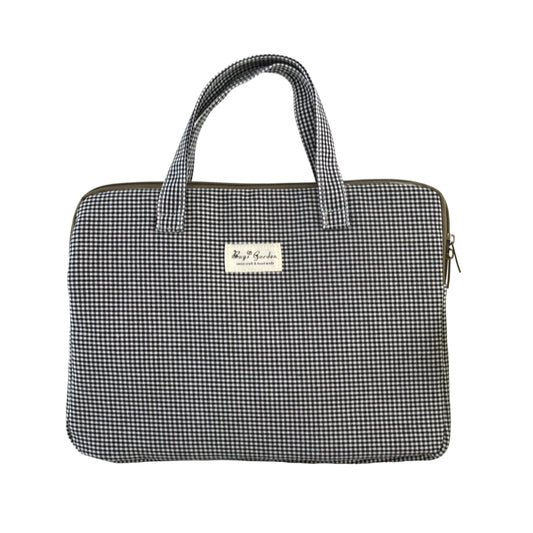 Funda Protectora de Algodón – Mini Vichy | Compatible con portátiles y tablets hasta 13"