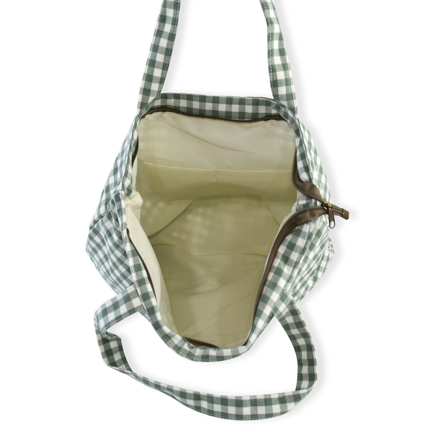 Bolsa Tote de Algodón Vichy - Ligera, Plegable y de Gran Capacidad