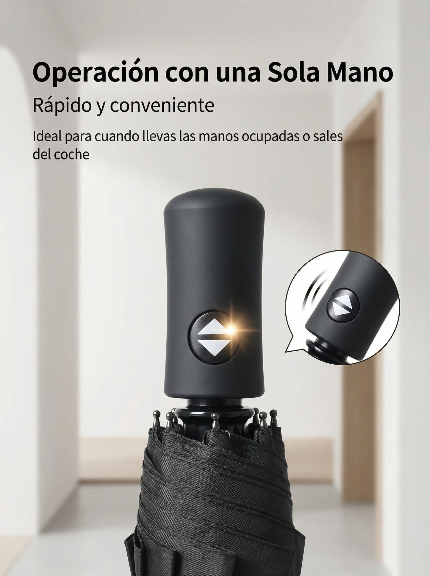 Paraguas Plegable Automático Impermeable Vichy | Paraguas Compacto de Viaje