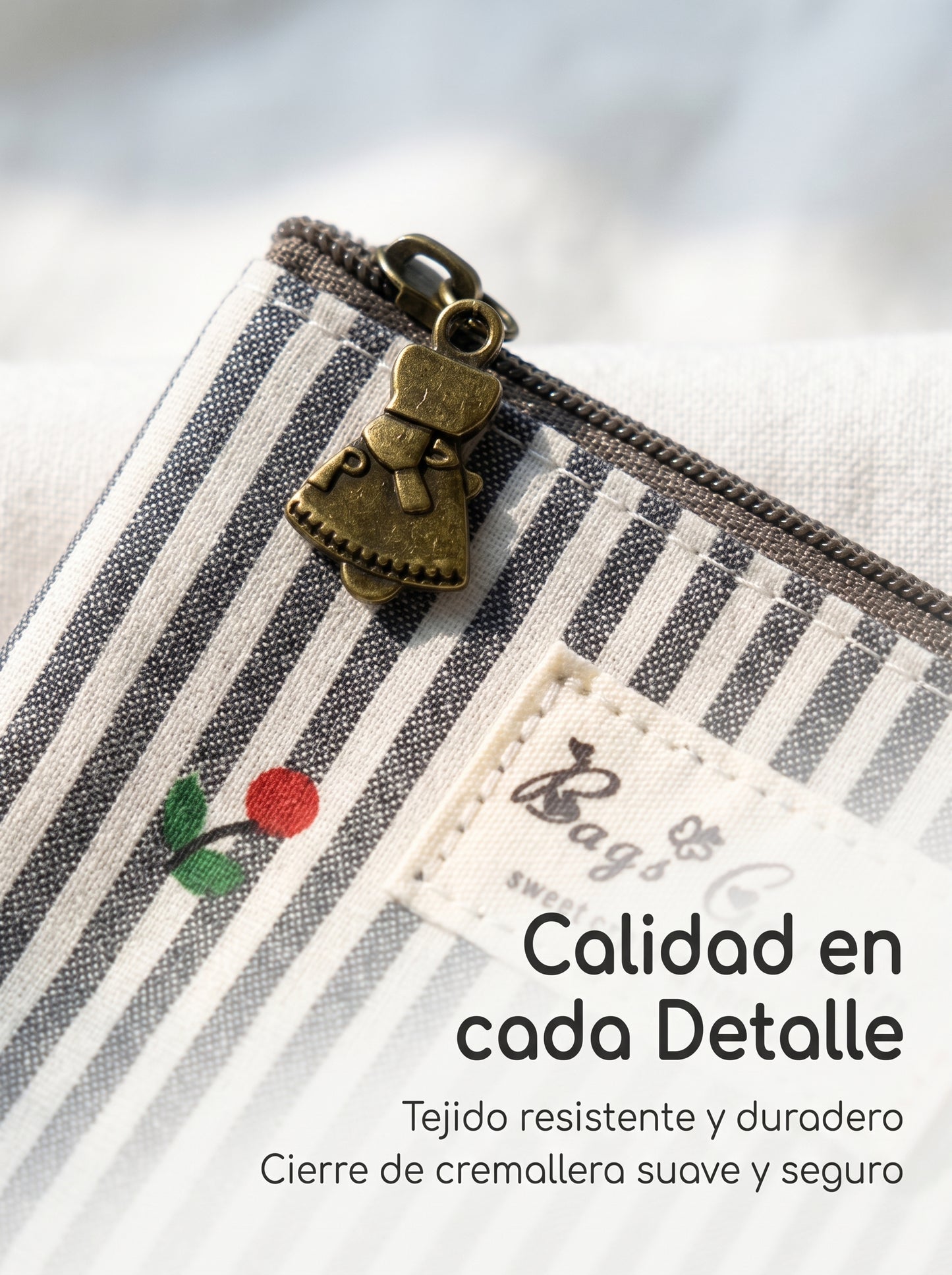 Monedero rayas con cerezas