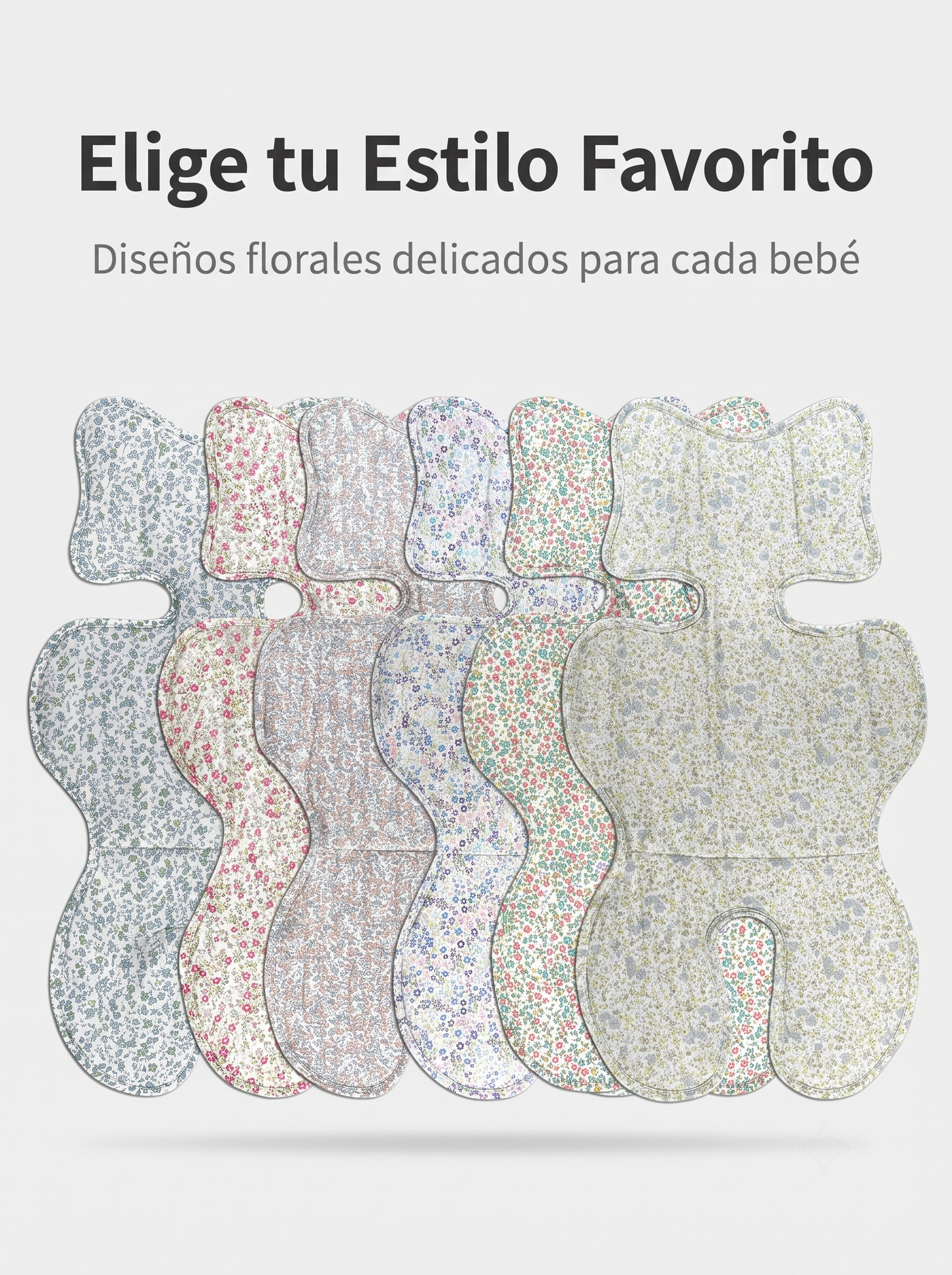 Colchoneta Floral Transpirable para Carrito de Bebé con Malla 3D