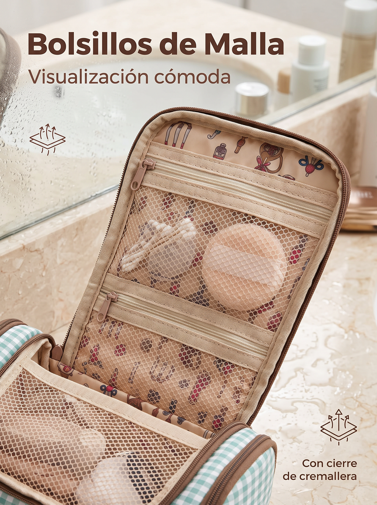 Neceser Organizador de Maquillaje Vichy Impermeable con Compartimentos