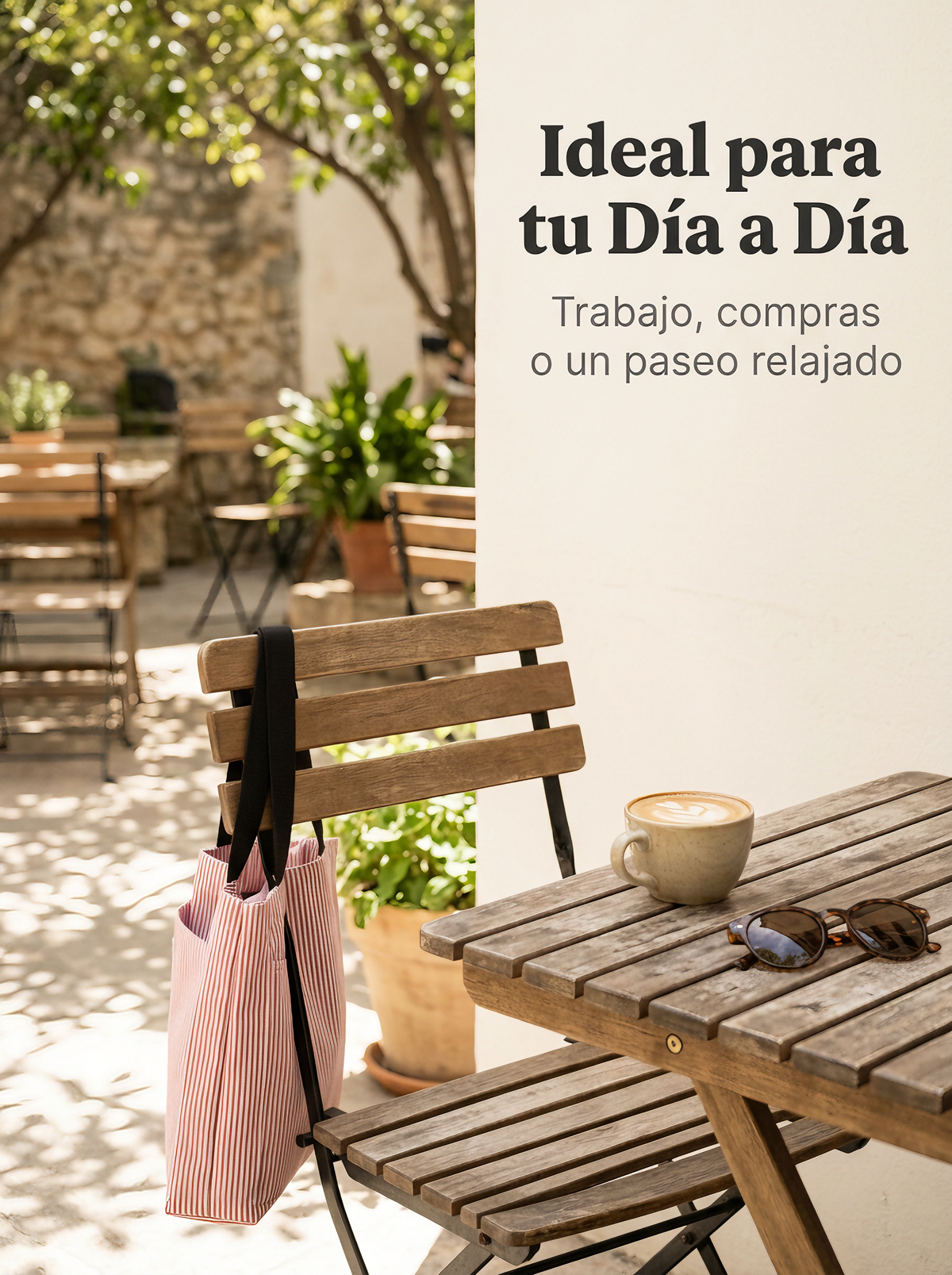 Bolso de Mano de Algodón a Rayas
