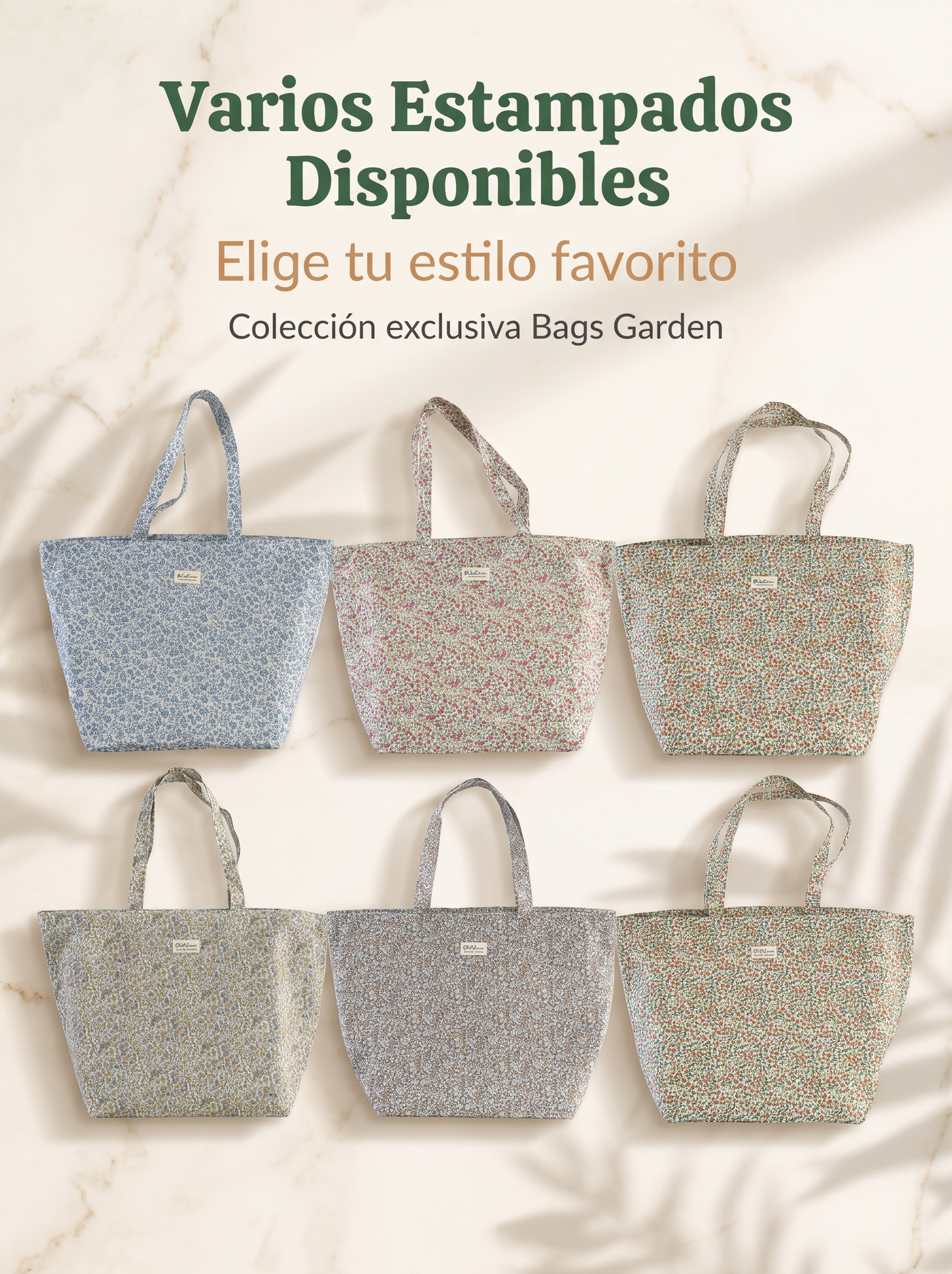 Bolso de Playa Floral Grande Impermeable con Cremallera y Asas Largas para Viajes, Piscina y Uso Diario