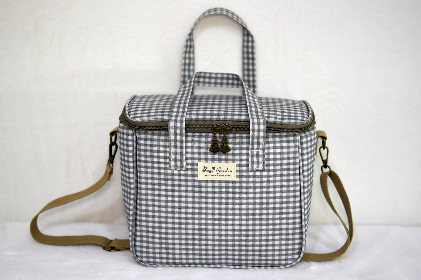Bolsa Nevera Impermeable Vichy | Bolsa Térmica Almuerzo con Cremallera