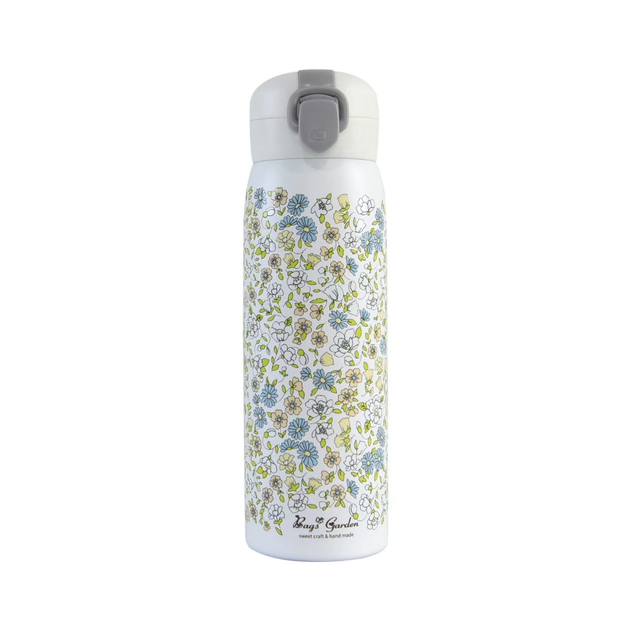 Botella Térmica Floral 500 ml con Pulsador y Cierre de Seguridad
