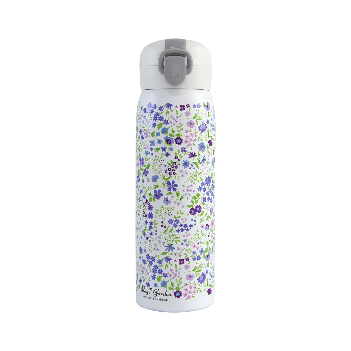 Botella Térmica Floral 500 ml con Pulsador y Cierre de Seguridad