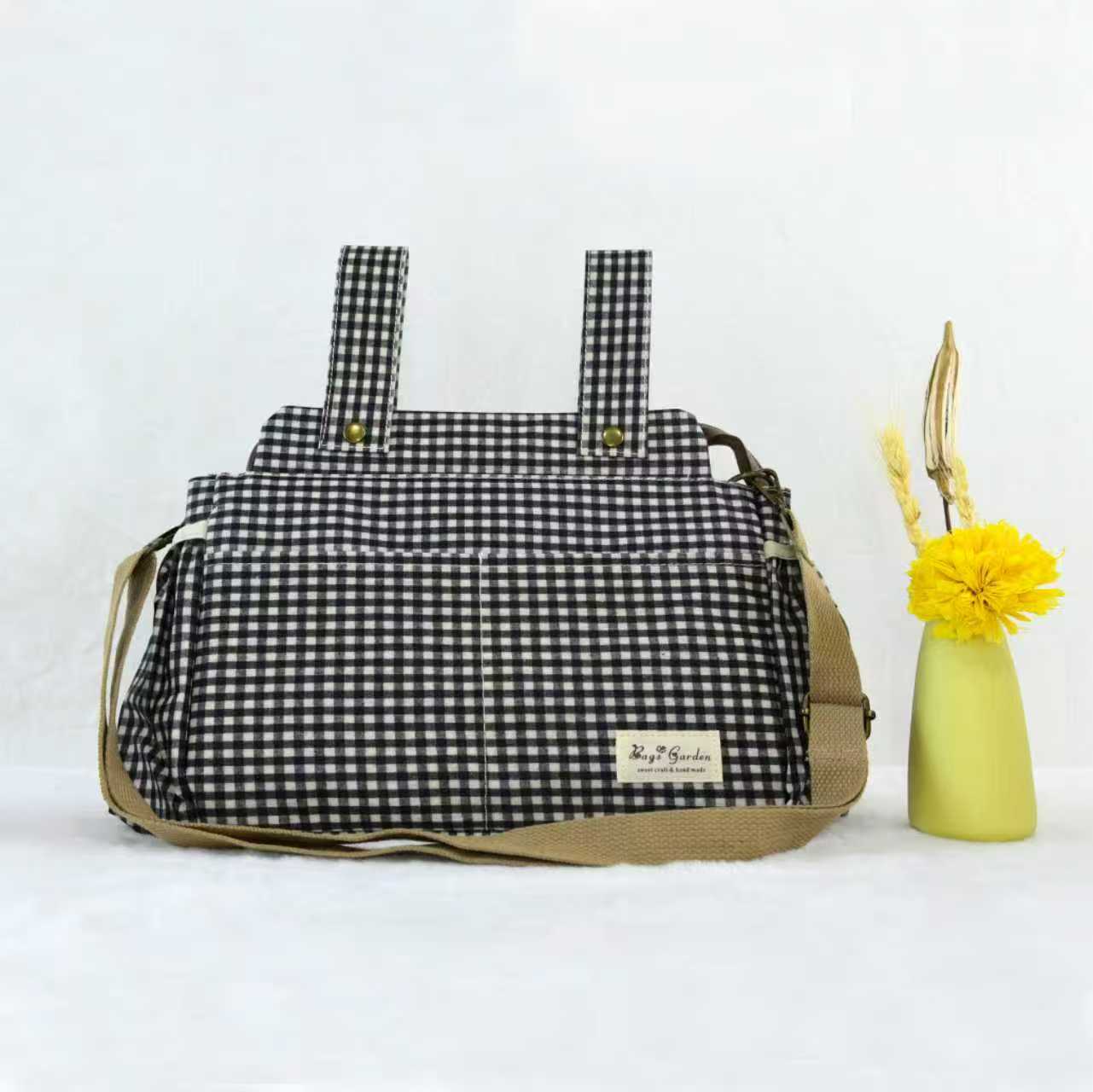 Organizador de Carrito de Bebé Impermeable con Vichy