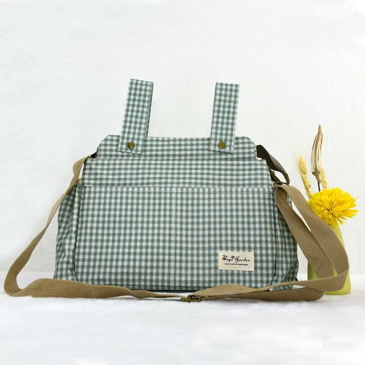 Organizador de Carrito de Bebé Impermeable con Vichy